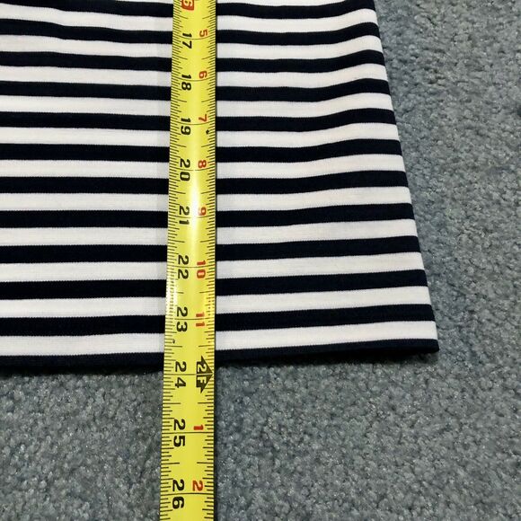 Draper James Stripe Ponte Long Sleeve Tee Small Nassau Navy Women’s - Picture 7 of 11